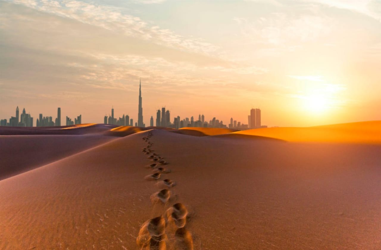 Sunrise morning desert safari in Dubai