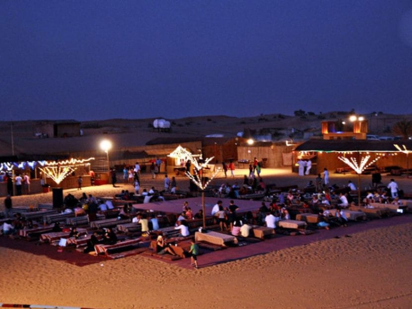 An expensive dinner with aromas of Bedouin delicacies is organized after the sun sets and the celebs start to glitter. You are invited to this ceremonial dinner. in dubai desert safari.