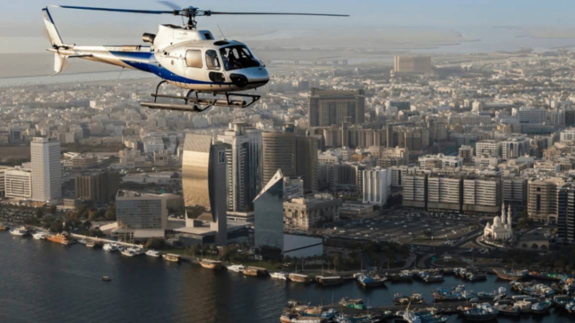 Consider booking an early morning indoor helicopter ride in Dubai as it wakes you up to a new day.