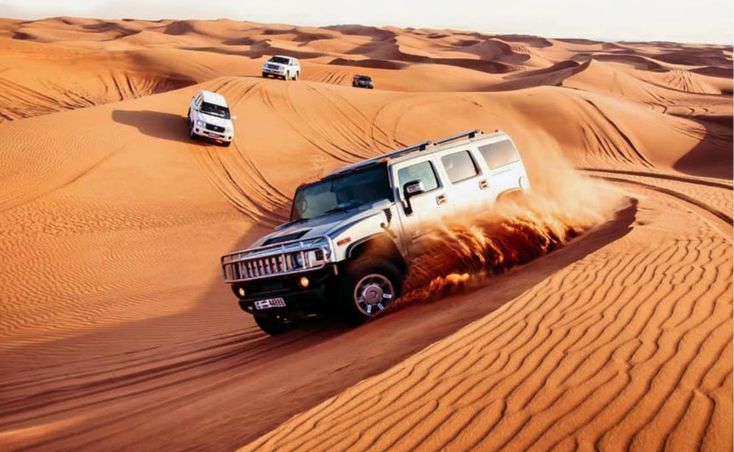 The vehicle used is a robust 4×4 SUV which can cowl long distances and be even pushed on sand dunes in desert safari in Dubai