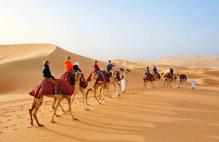 hot air balloon Dubai rides with camel rides and falconry applications included