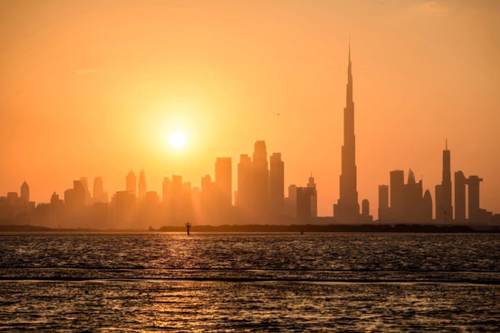 it’s stunning because the cityscape is bathed in heat, golden light with helicopter ride in Dubai