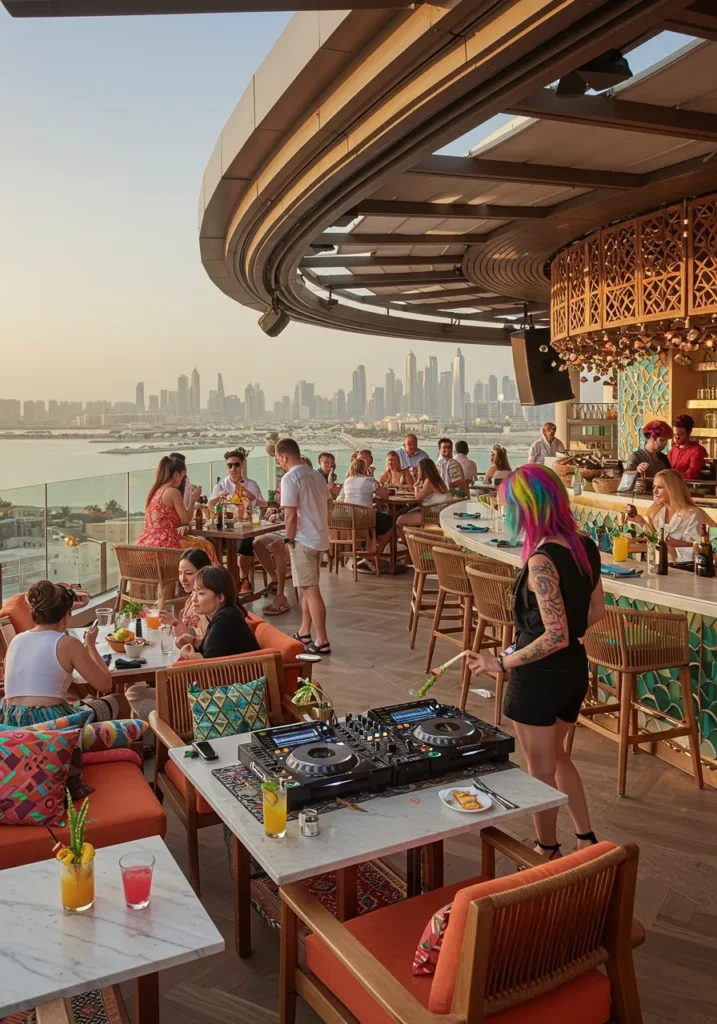 Above Eleven Peruvian-Japanese fusion, rooftop brunch, lively DJ nights.