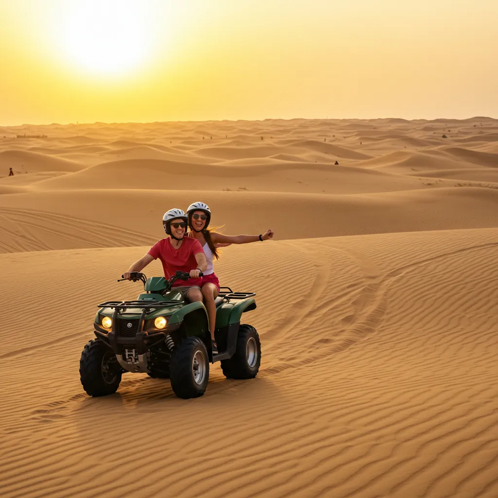Couple Quad Bike Ride