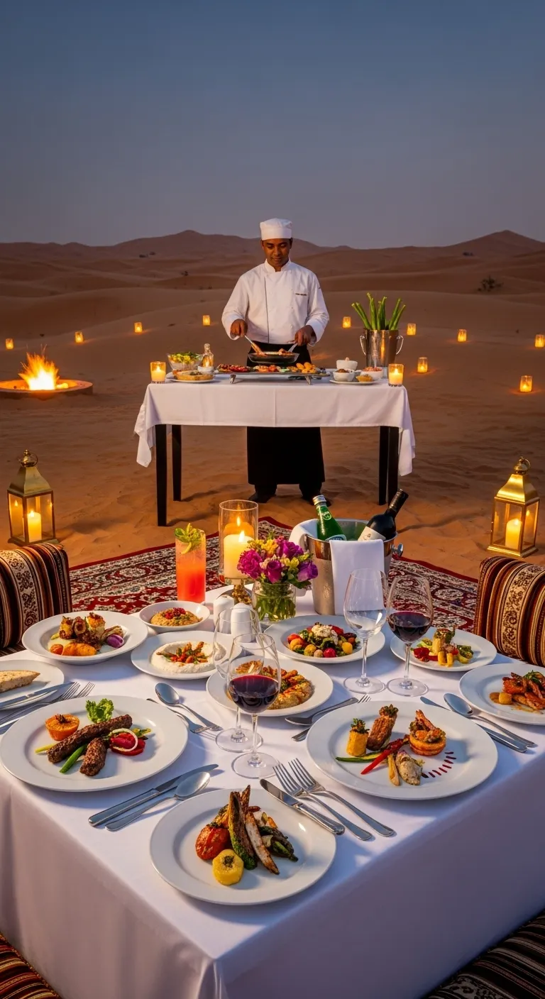 A Delicious Dinner Under the Stars in the Desert