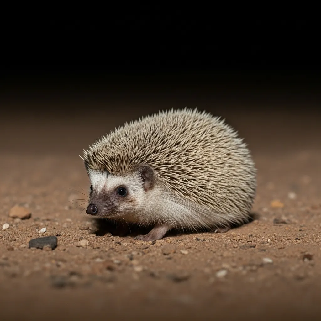 Desert hedgehog Dubai sighting near safari camp