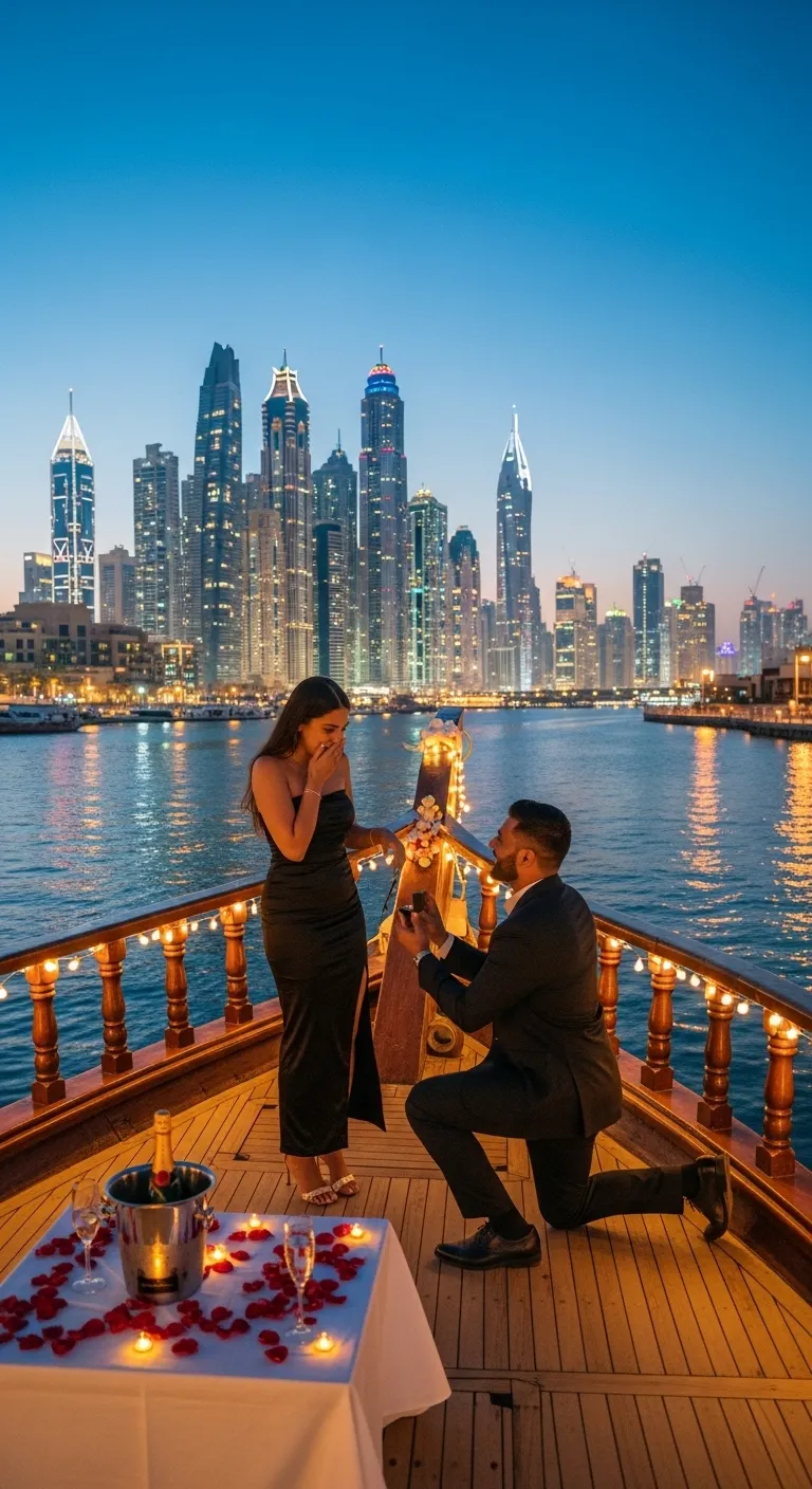 Dhow cruise proposal Dubai