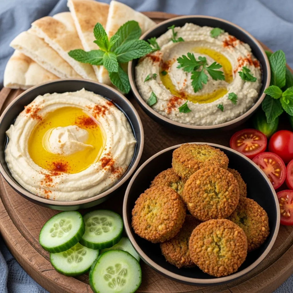 Hummus Falafel Mutabbal