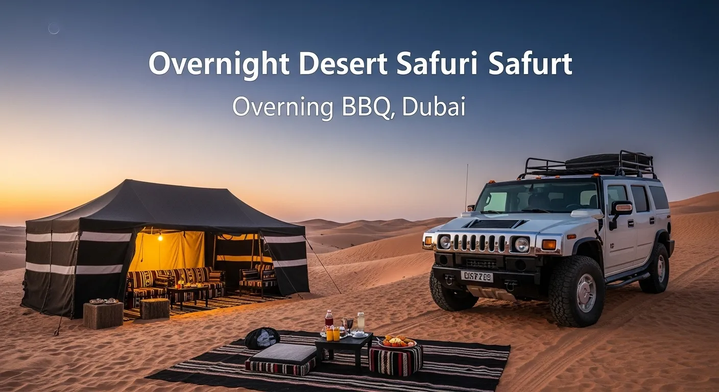 Overnight Hummer desert safari with camping and stargazing in Dubai