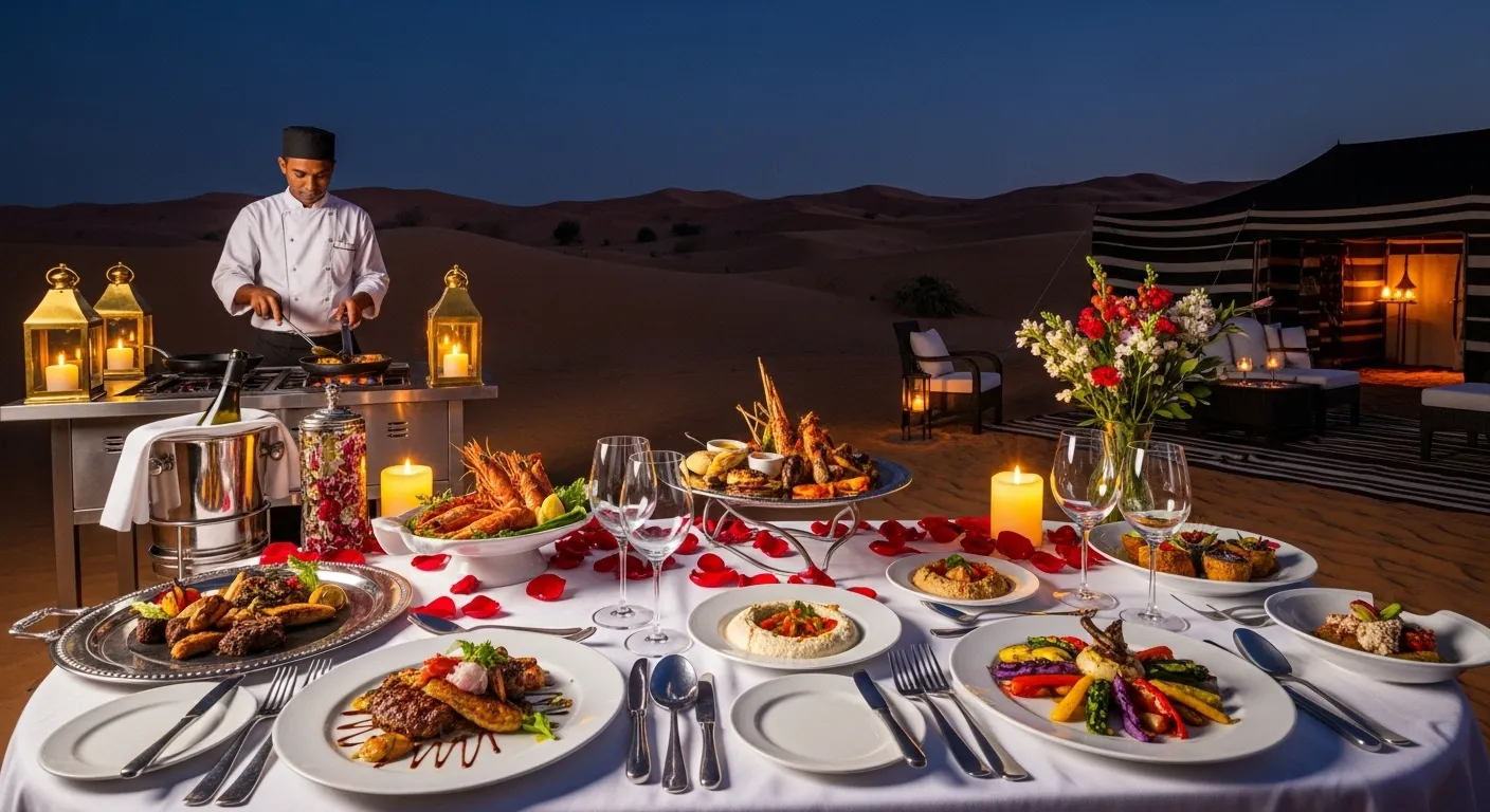 Private Chef Fine Dining on Dubai Desert Safari