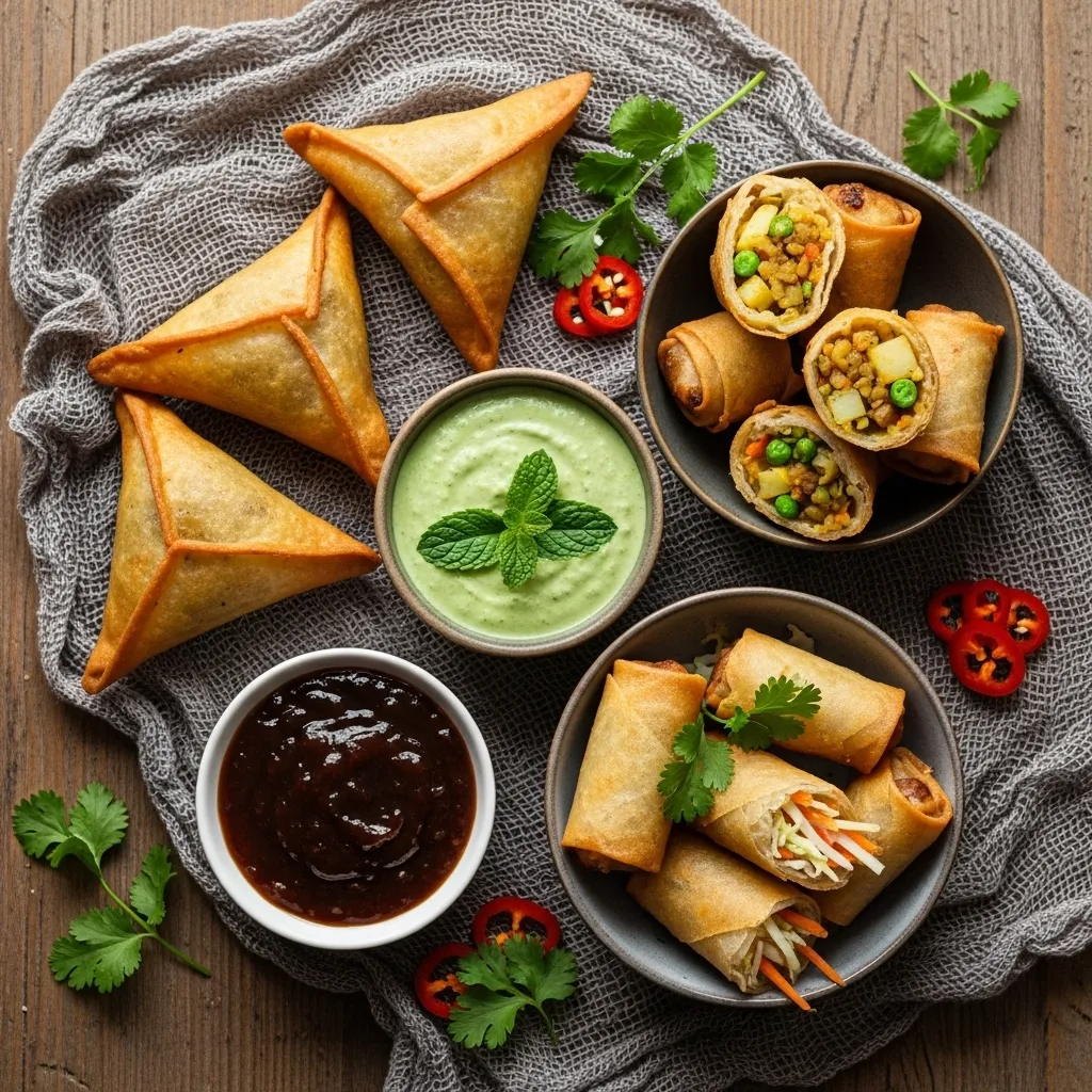 Samosas Spring Rolls
