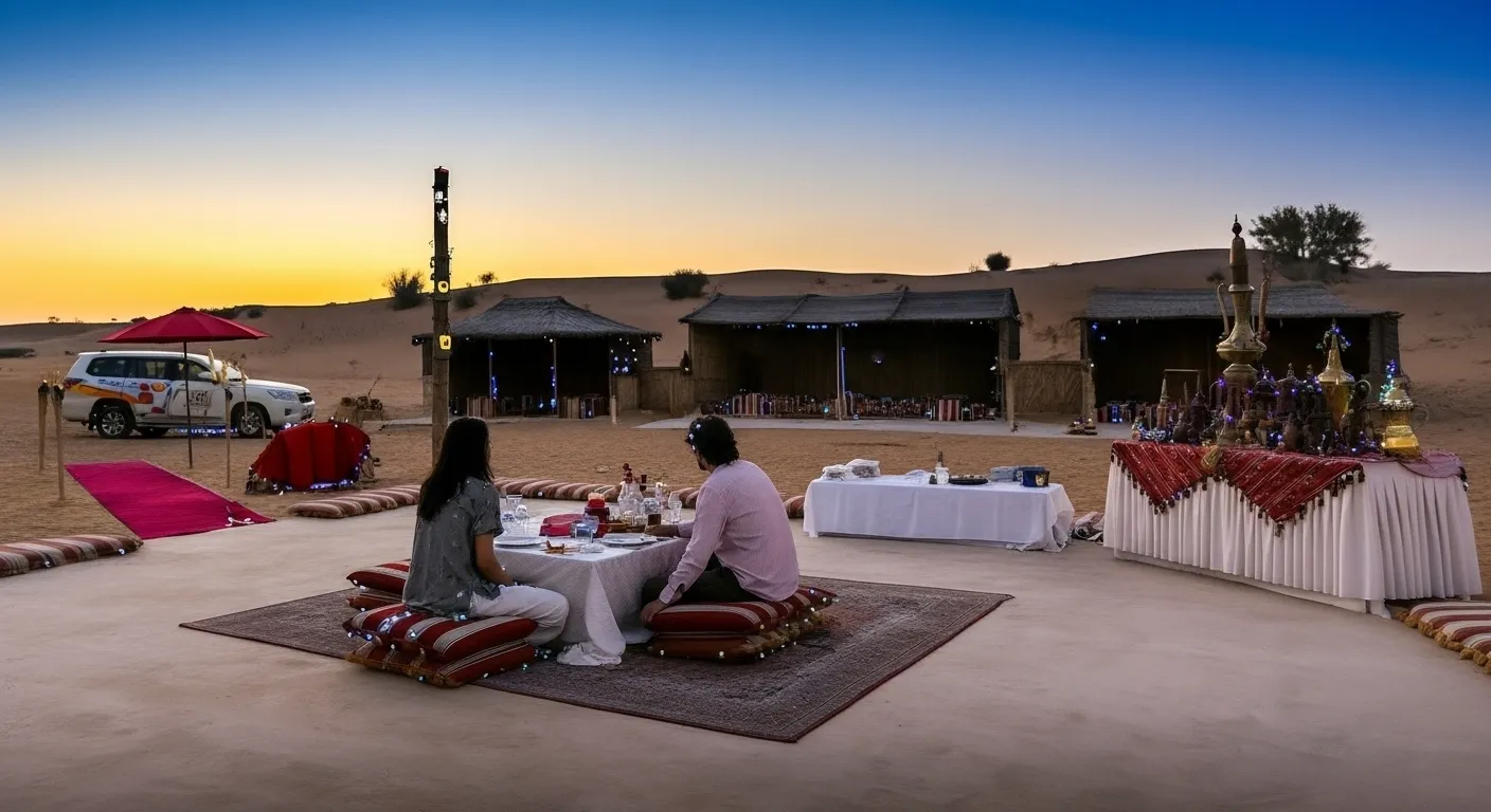 Private desert camping Dubai with luxury tents and stargazing