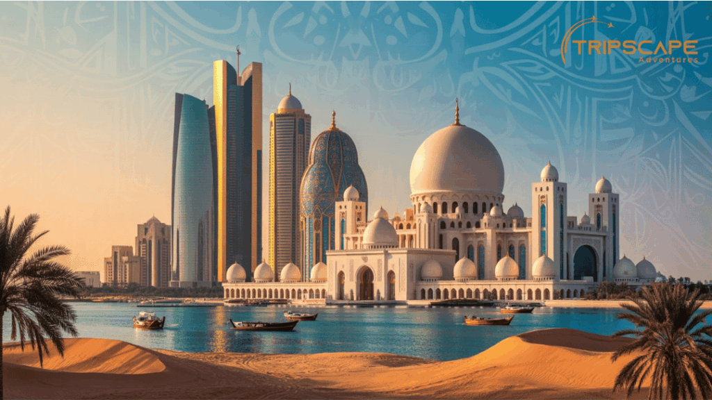 Abu Dhabi Skyline Simple Sketch