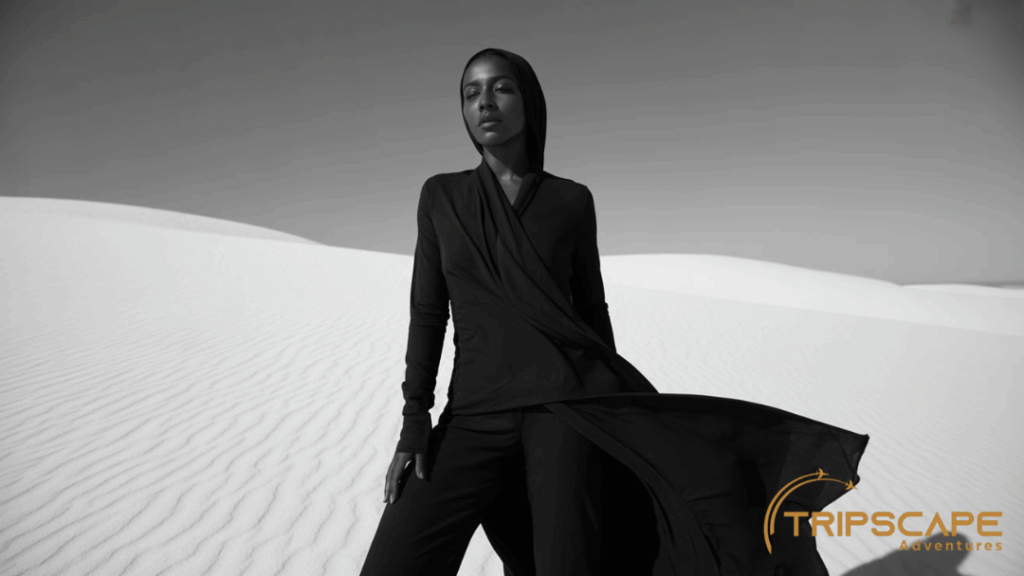 Black Outfit Contrast Shot