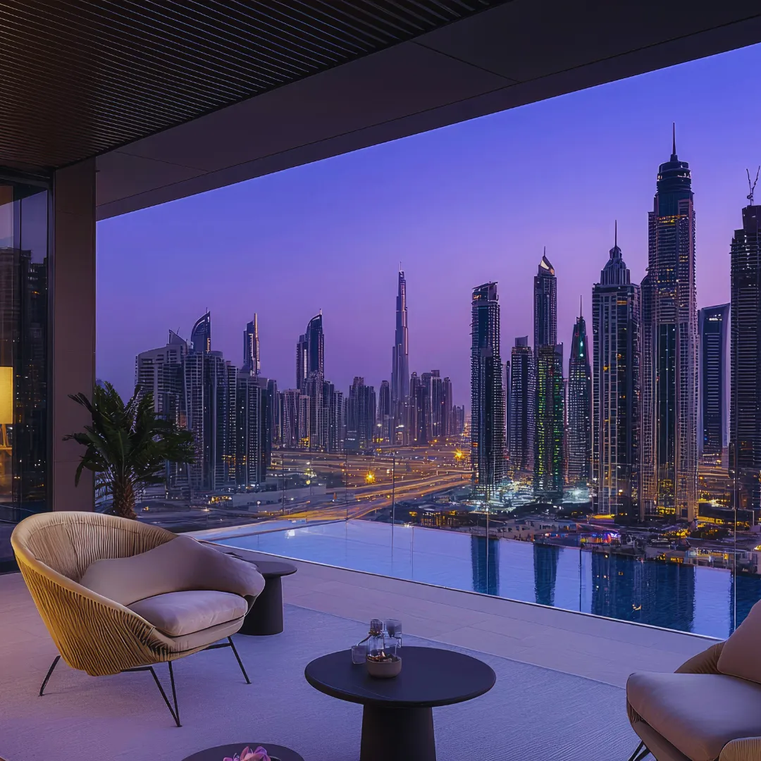 Hotel accommodation services in Dubai with luxury rooms