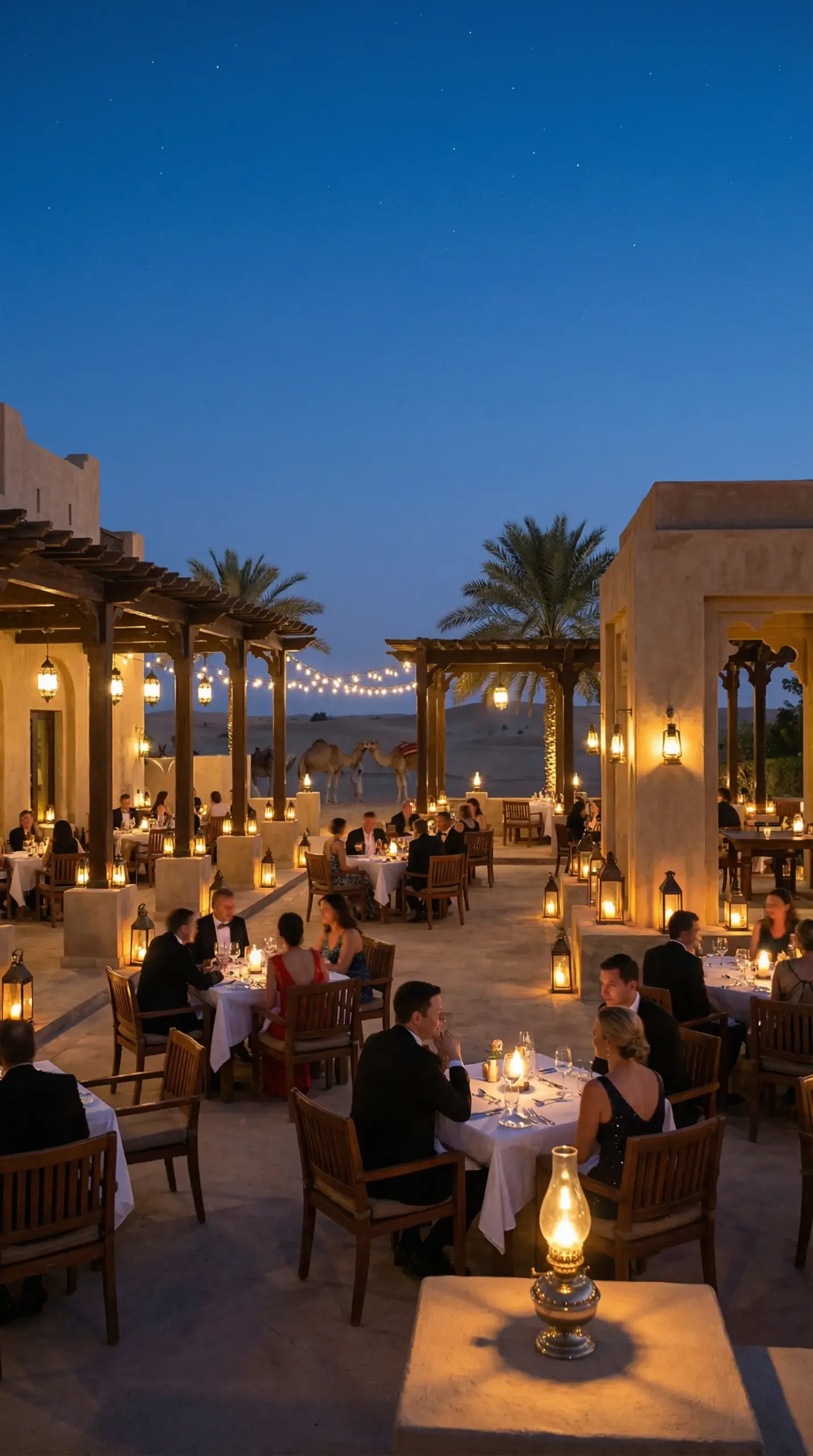 Luxury private desert safari in Dubai combined with fine dining at Bab Al Shams Desert Resort