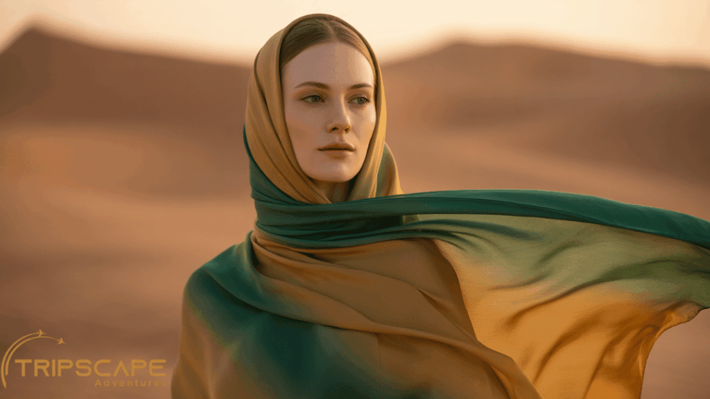 Portrait with Head Scarf Movement