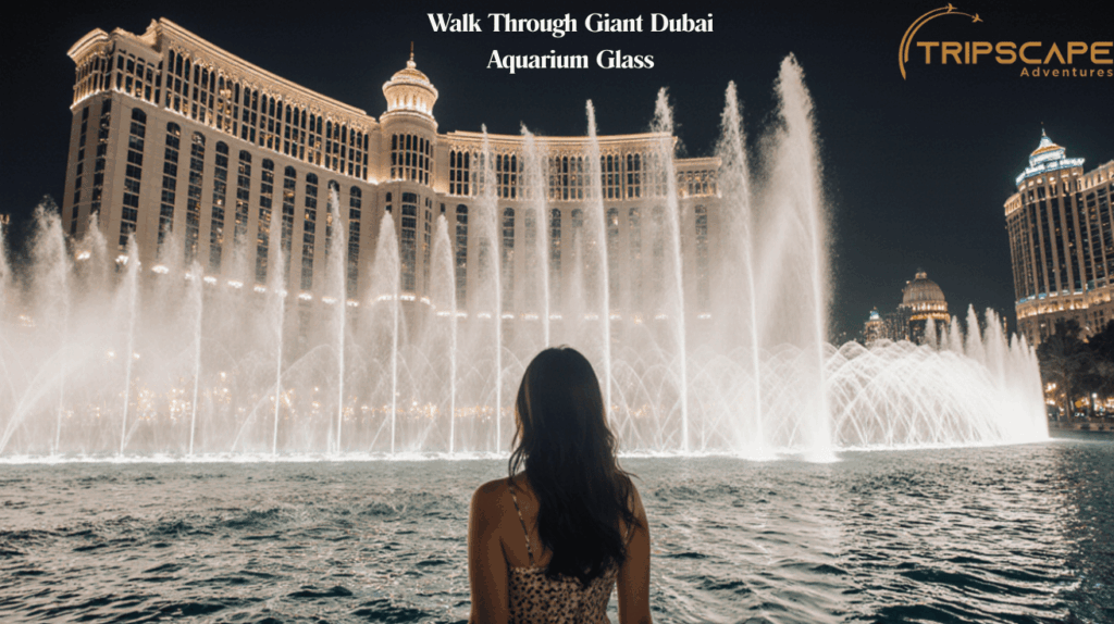 Walk Through Giant Dubai Aquarium Glass