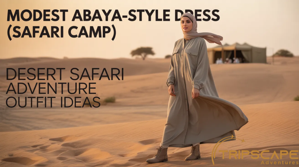 Modest Abaya-Style Dress (Safari Camp)