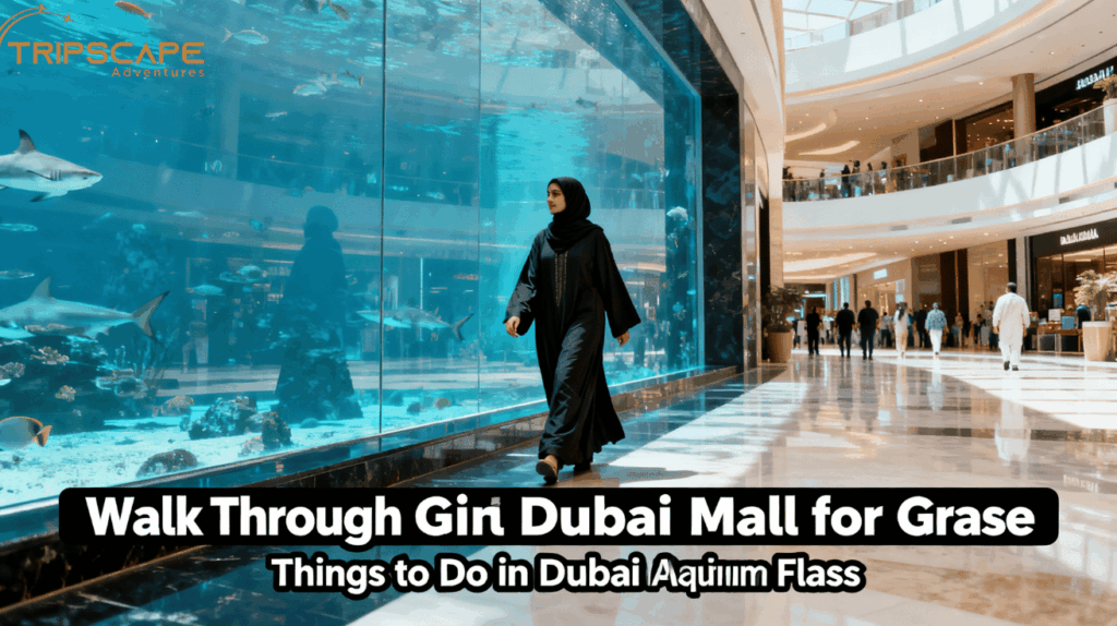 Walk Through Giant Dubai Aquarium Glass
