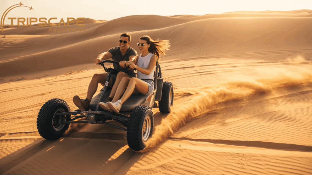Couple Dune Buggy Ride