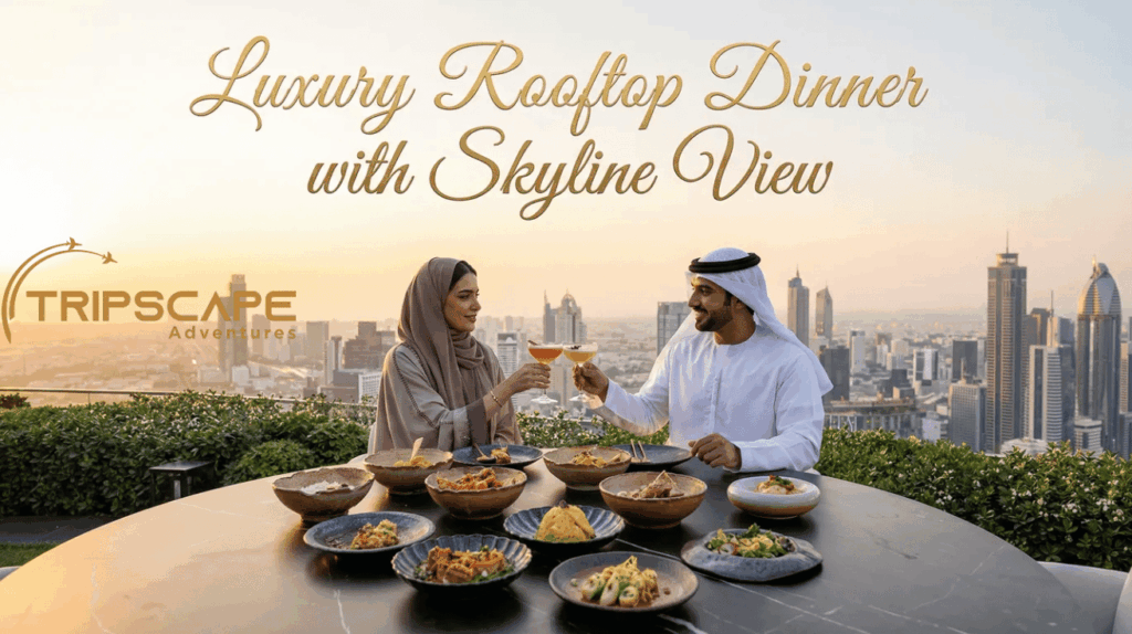 Luxury Rooftop Dinner with Skyline View