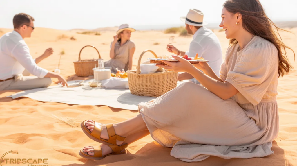 Desert Picnic Look (Light Dress + Sandals)