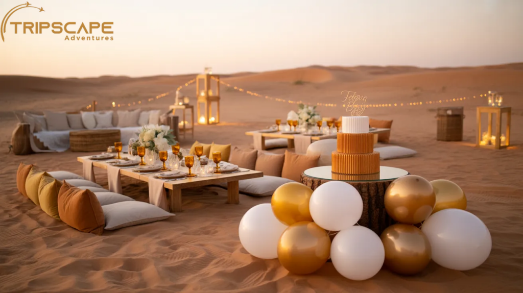 Private Desert Safari Birthday Setup