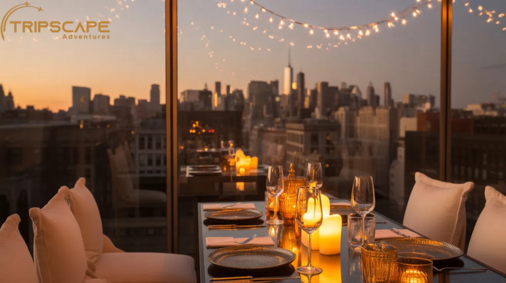Rooftop Dinner with Skyline View